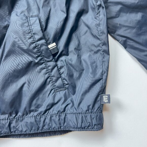 BABY GAP Rain Jacket Full Zip Hoodie Windbreaker Size 5 yrs NAVY Fully Lined EUC - Picture 4 of 10